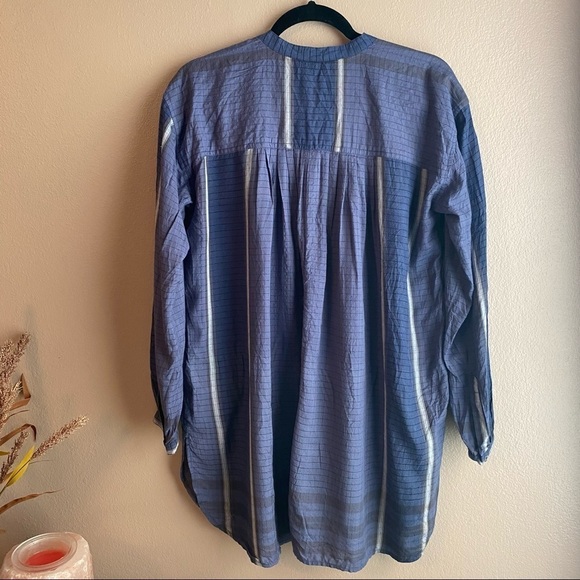 Free People Blouse Women’s Size XS Blue Tunic Blouse pullover top - Picture 5 of 12
